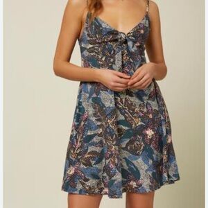 O'Neill Blue Floral Mini Dress with Pockets